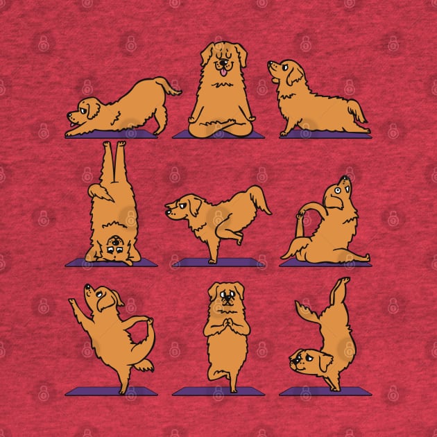 Golden Retriever Yoga by huebucket